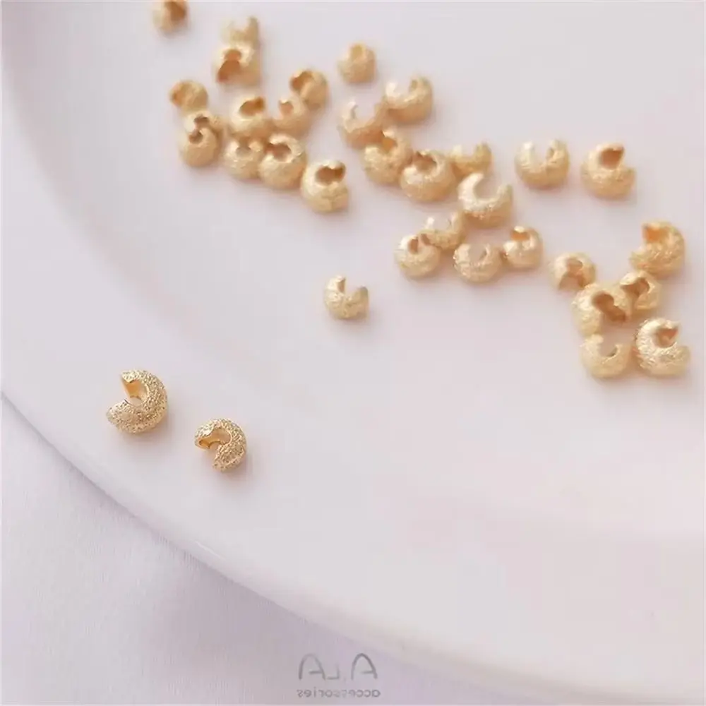 14K bag gold flash matte half moon bag clasp crescent clasp C clasp accessories positioning bead end clasp DIY material