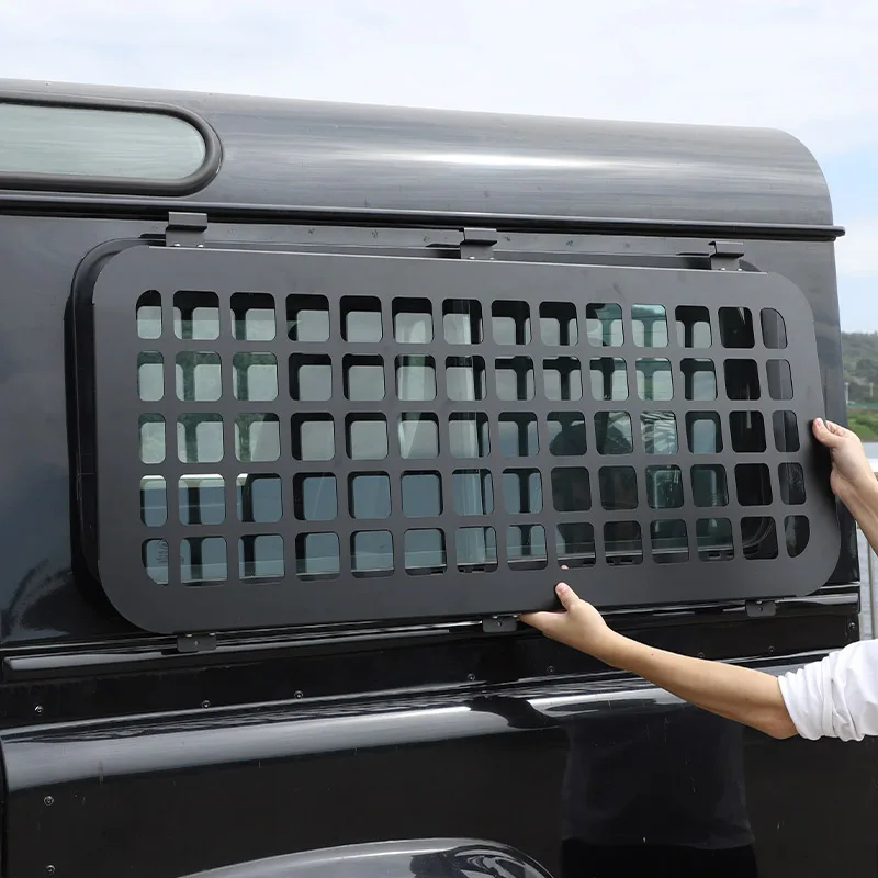 new Aluminum alloy For Land Rover Defender 110 130 2004-2018 Car Rear Side Window Protective Hanging Bag Board Car Accessories