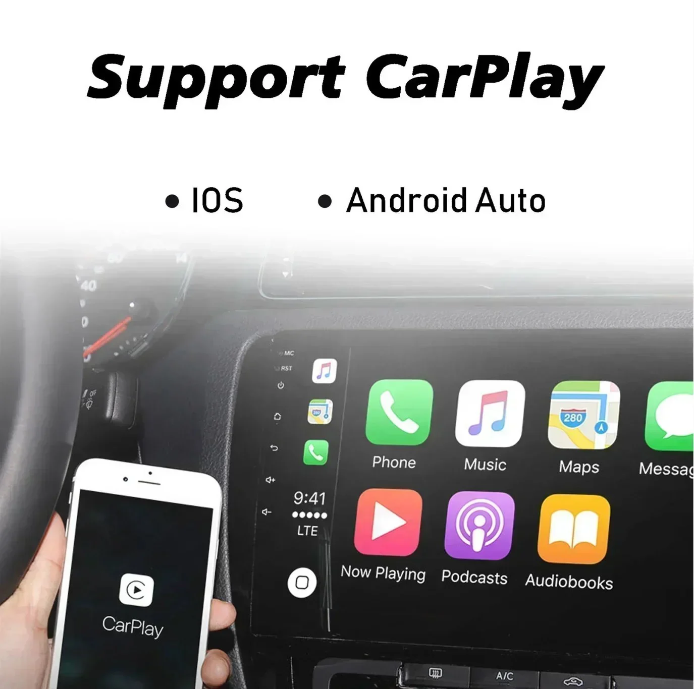 Carplay السيارات لسوزوكي جيمي JB64 JB74 2018 - 2024 راديو السيارة أندرويد سيارة مشغل وسائط متعددة نظام تحديد المواقع والملاحة ستيريو اللمس 2 Din 4G #4
