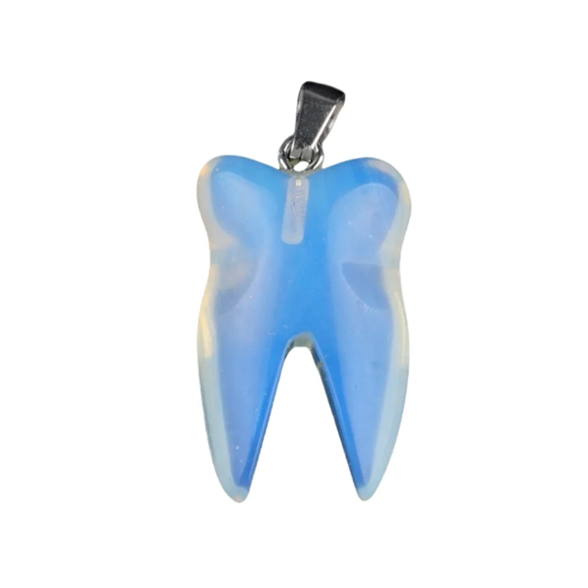 Opalite Tooth Pendant for Jewelry Making handmade Craved Gemstone Teeth Pendants Health Chakra Cord