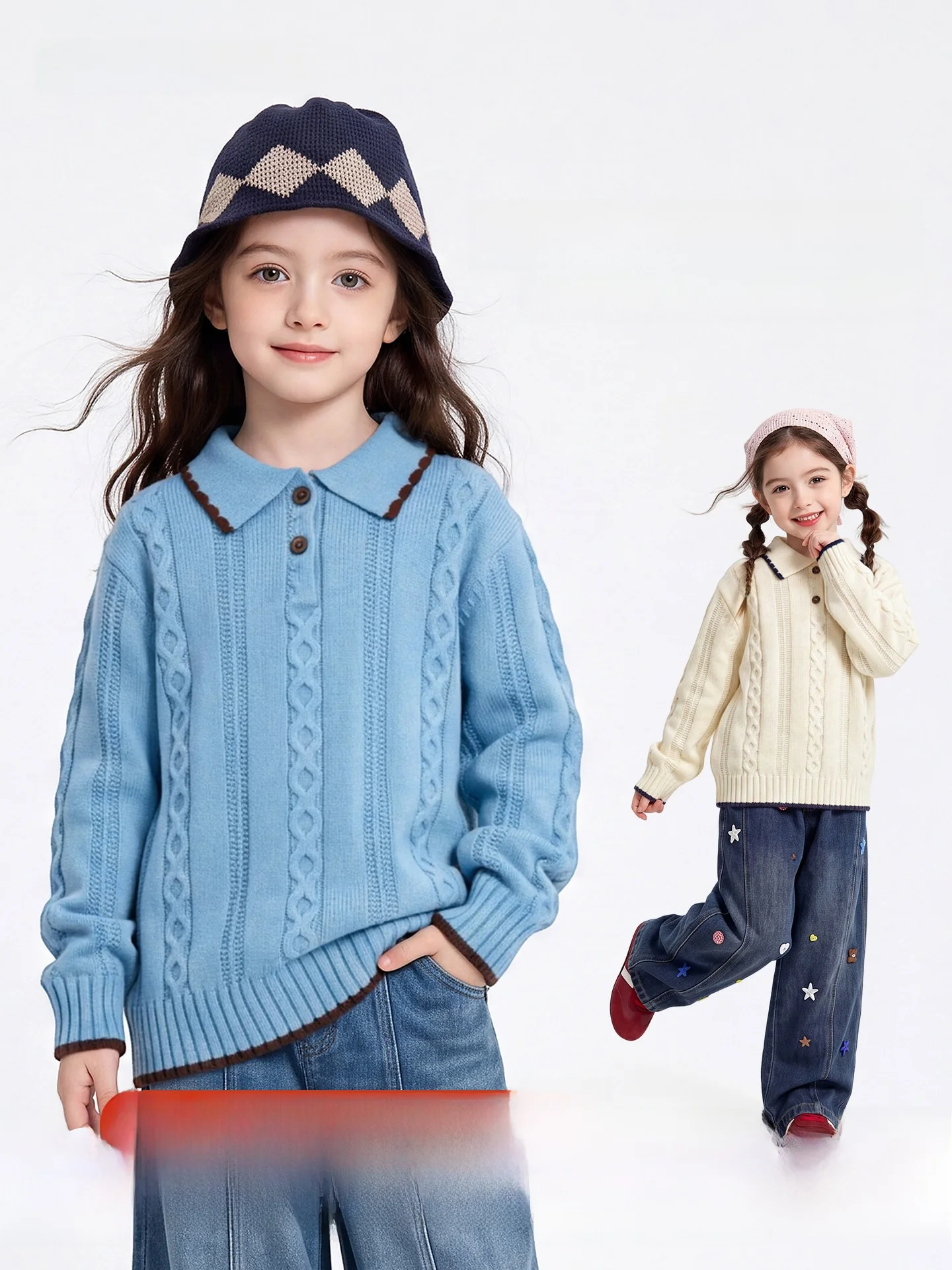 children's-neck-knitted-sweater-spring-autumn-new-style-girls-casual-comfortable-long-sleeve-soft-fabric-knitwear
