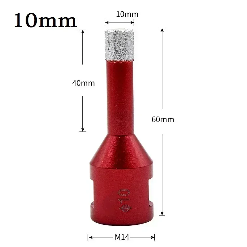 6Mm-68Mm M14 Ren Khô Kim Cương Khoan Kính Gốm Đá Cẩm Thạch Ngói Đá Hoa Cương Lỗ Cưa Cắt Khoan bit