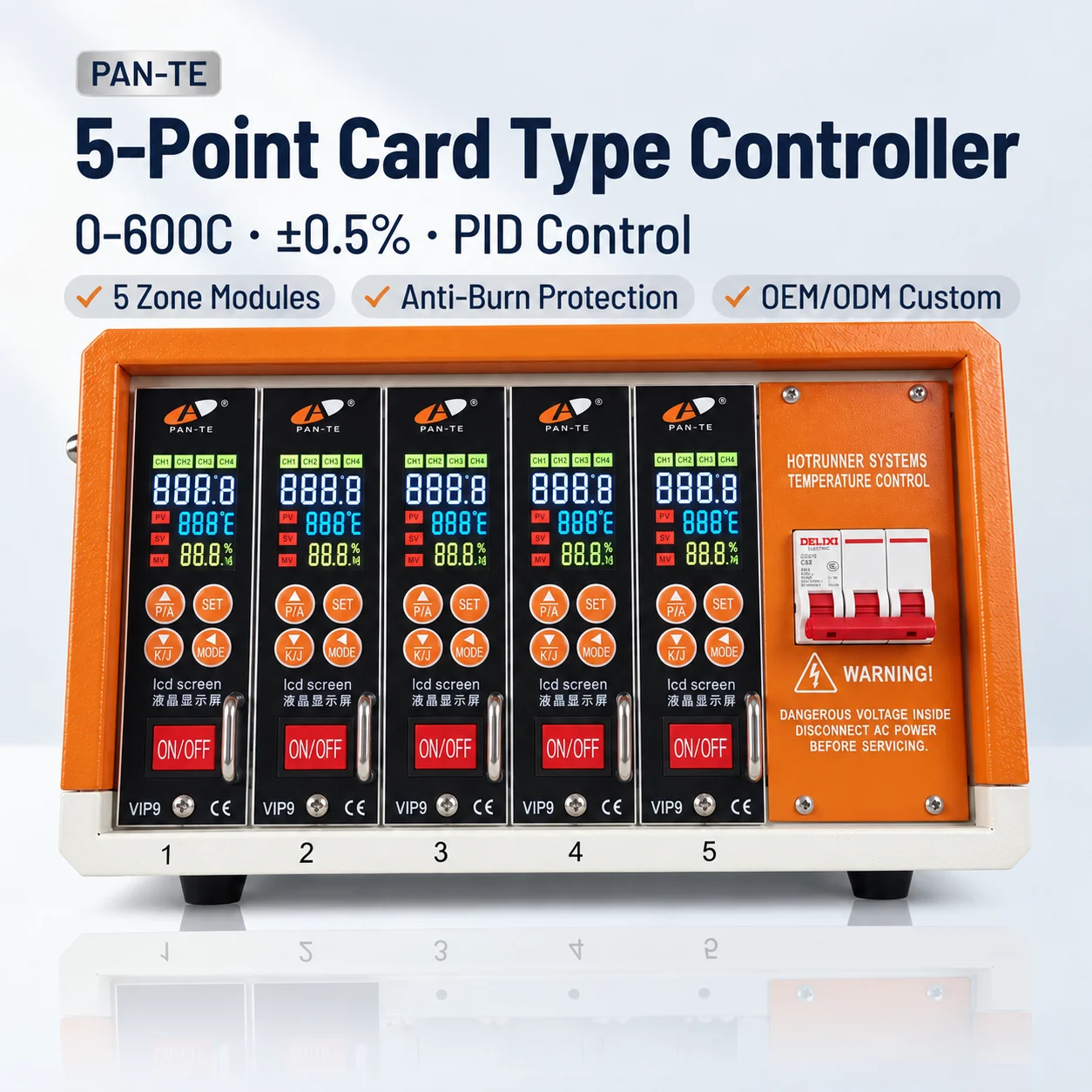 Customization 5-Point Card Type Dc Hot Runner Temperature Controller Injection Mold Hot Runner Temperature Controller