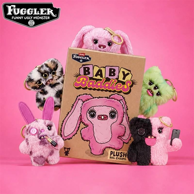 Brinquedos de Pelúcia e Chaveiros Fuggler Originais, Monstros Engraçados de Dentes Feios, Monstros de Olhos Grandes Fugglers Munch Munch