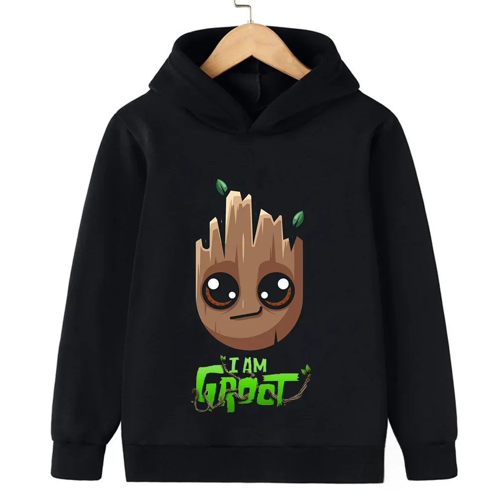 

Kawaii Groot Children Hoodie Pullover Boy Girl Clothing Fashion Baby Clothes Autumn Warm Sport Fashion Sweatshirt Casual Kid Top