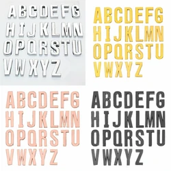 34pcs Inner Hole 2.6x30mm Polished Slide Letters Alphabet Outside Size 35mm Alloy Fit DIY Bracelet Jewelry Making For Women Gift