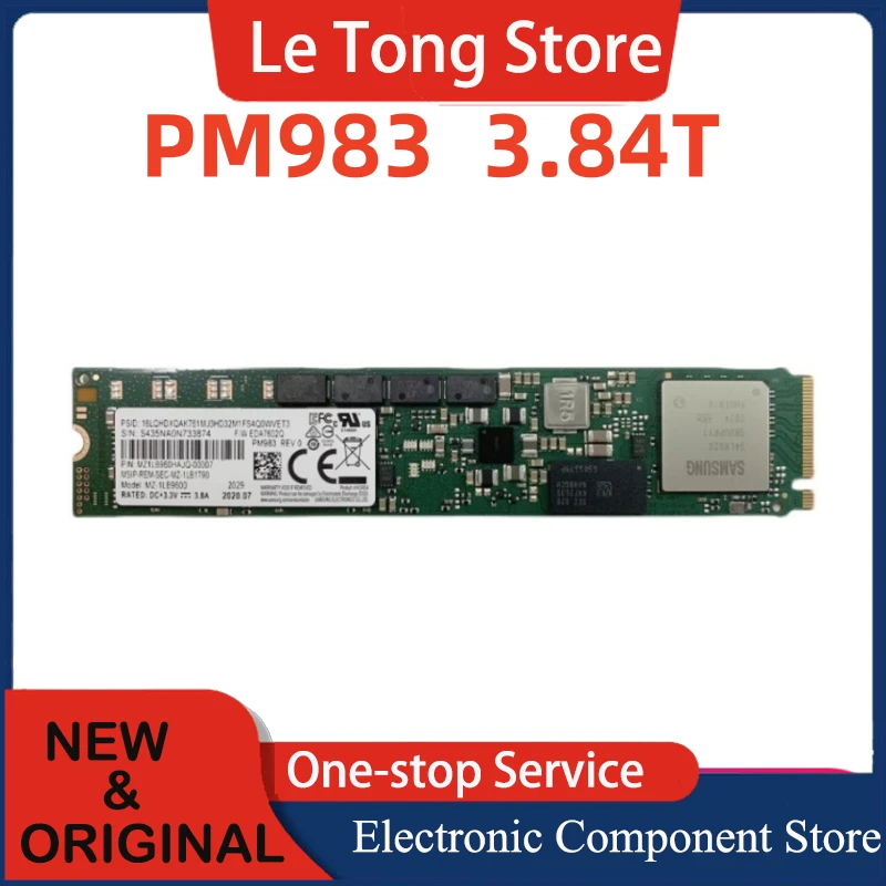 Unidade de estado sólido para Samsung, cache independente, Proteção sem energia, PM983, 1.92T, 3.84T, NVMe, 1.88T, 22110, Novo