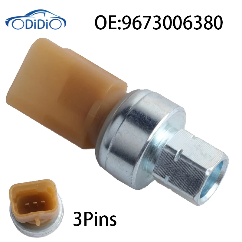 ODiDiO 9673006380 A/C Air Conditioning Pressure Sensor For Peugeot 208 2008 307 308 3008 407 408 508 Citroen Sega C4 C5 82CP3206