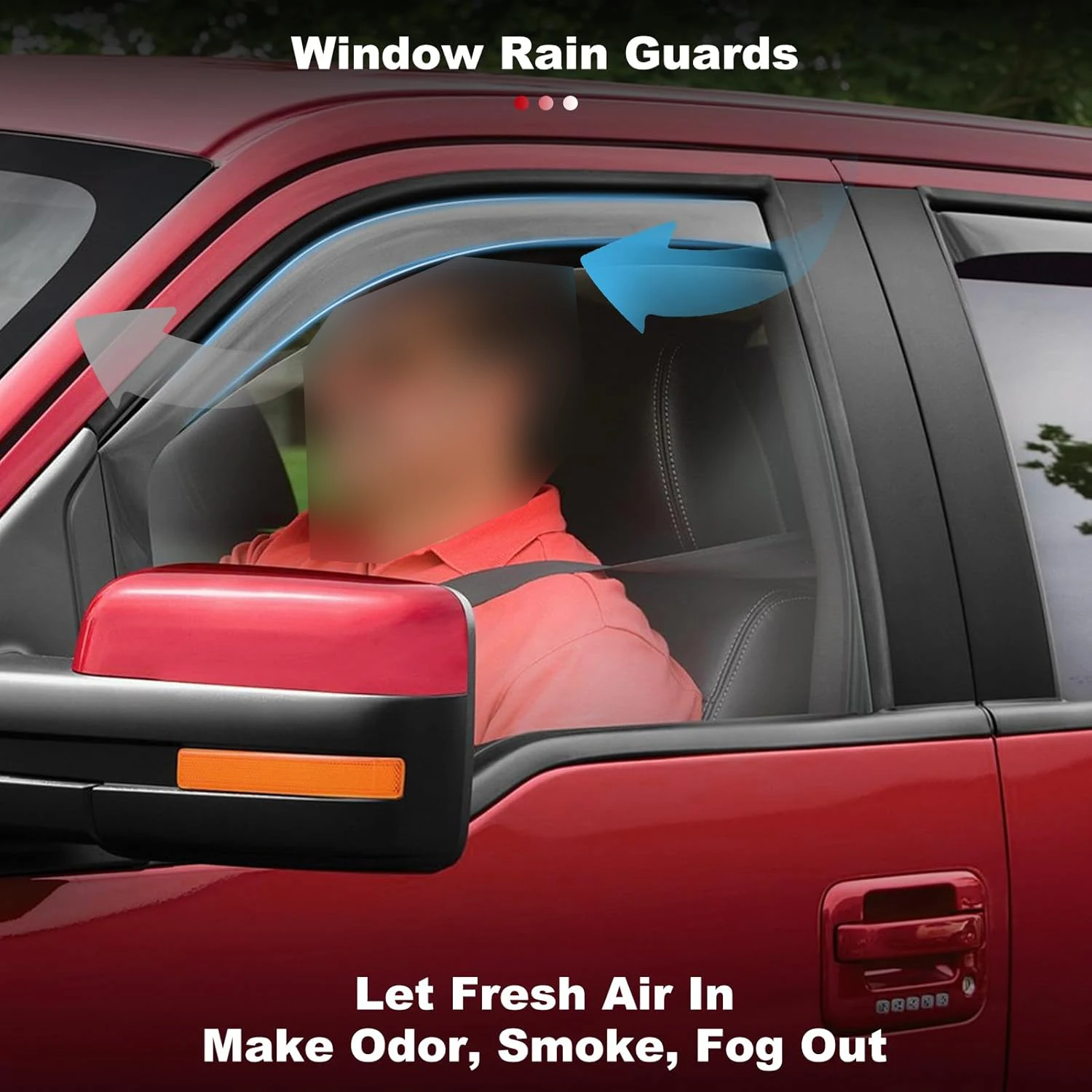 In Channel Rain Guards For VOLKSWAGON VW GOLF 5 6 7 2004+ Inside Wind Deflectors Window Vent Visors In-Channel Windbreakers view 4