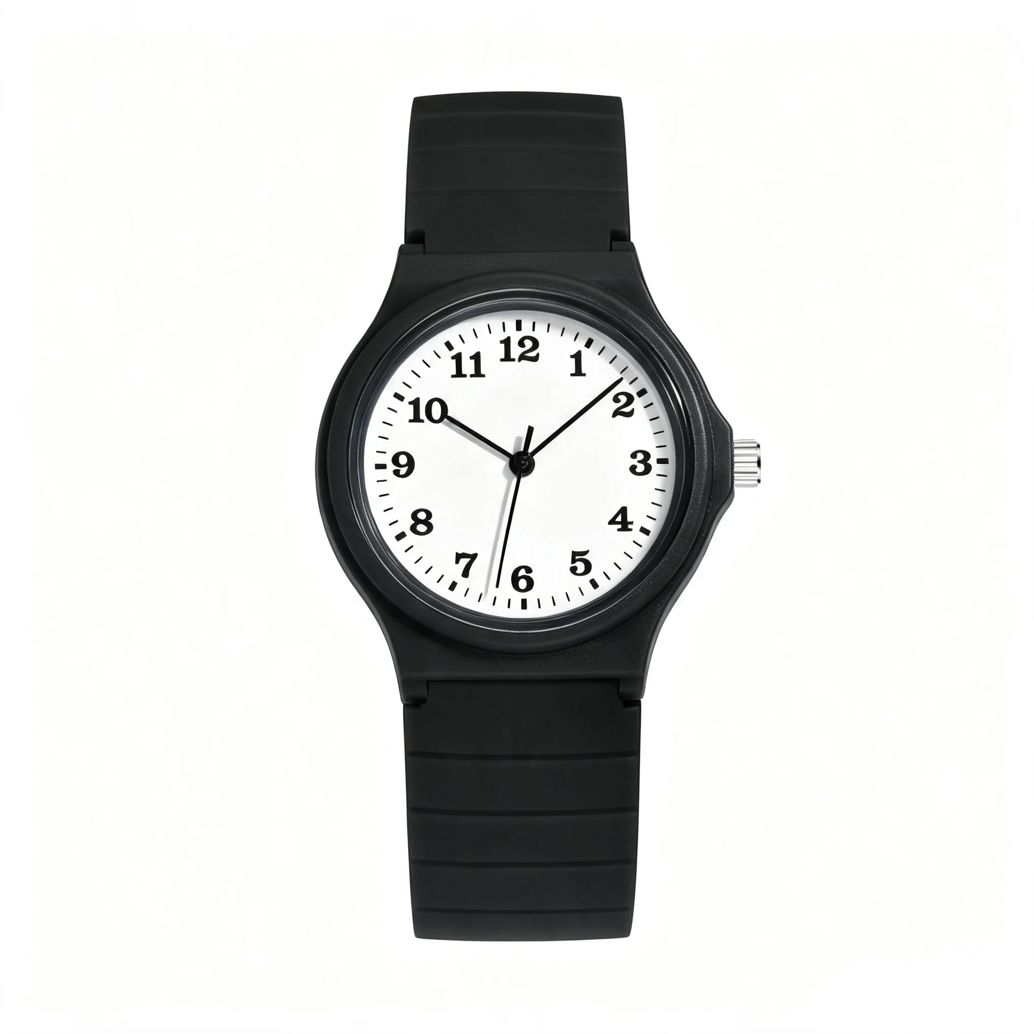 CL071 Small Case Kids Simple Plastic Watch Custom Logo Photo 4 Colors Student Wristwatch view 5