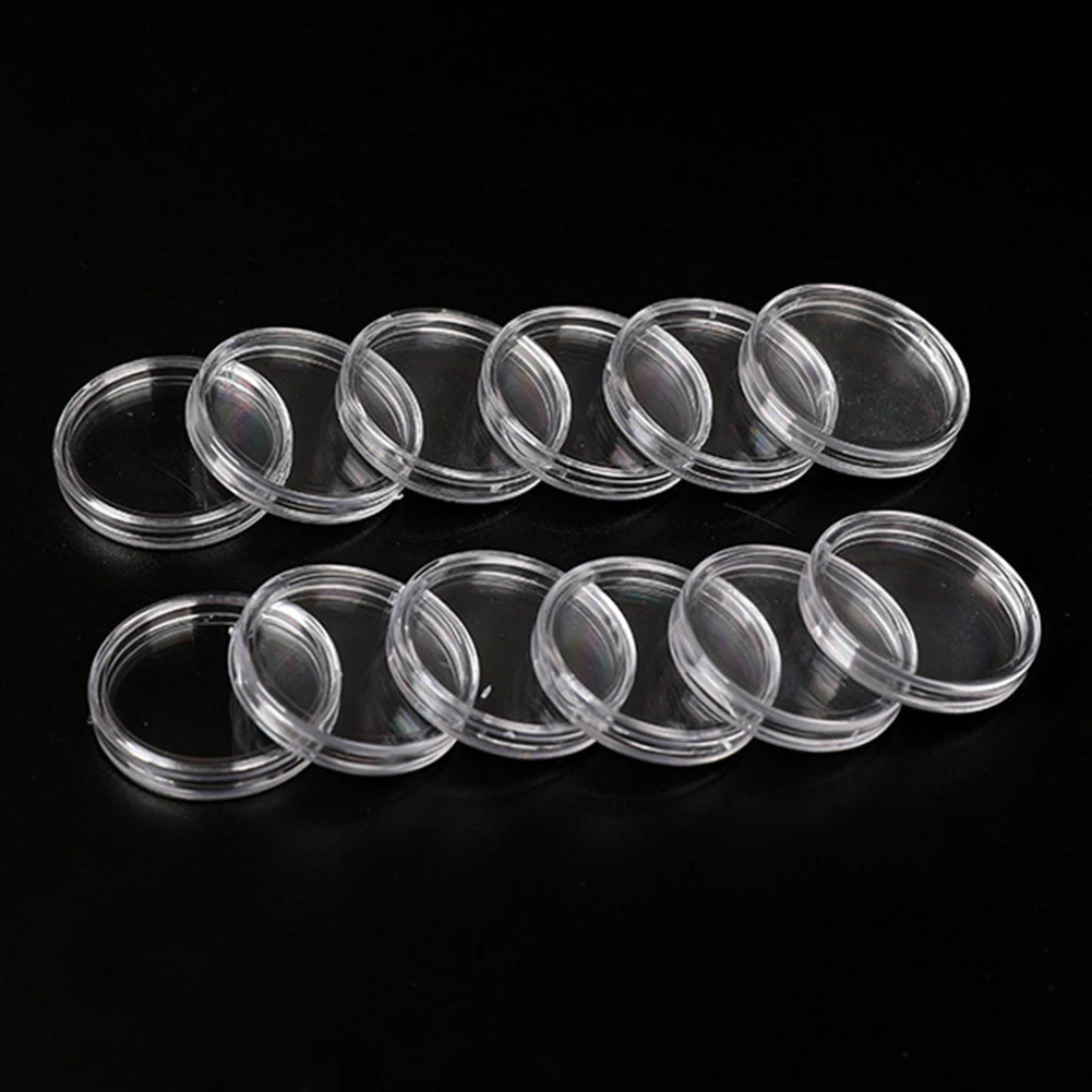 

Brand New Parts Suitable Supply Useful Coin Storage Holder Plastic Round Set 100Pcs Capsule Container Decoration