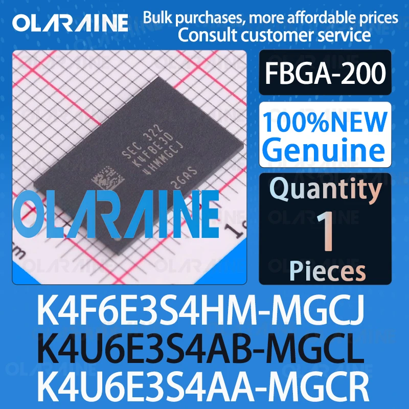 

100%New Original K4F6E3S4HM-MGCJ K4U6E3S4AB-MGCL K4U6E3S4AA-MGCR FBGA-200 DDR SDRAM Memorizer IC chip circuit