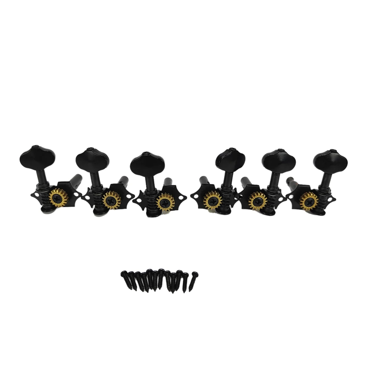

New Vintage Open Gear String Tuners Tuning Pegs Key for Acoustic Classical Guitar Accessories Black