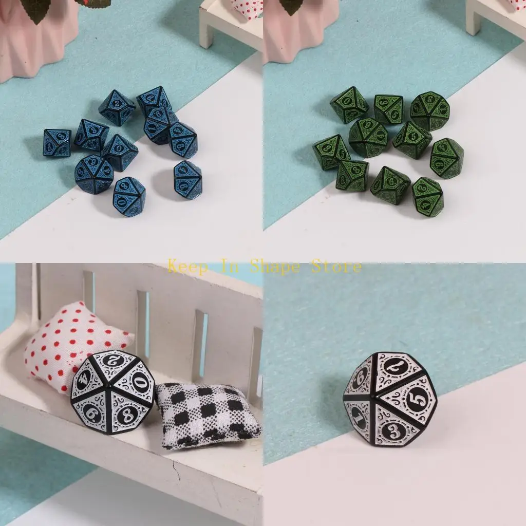 

U1JC 10PCS 10 -боковые кости D10 Полиэдрарные кости для настольных игр D10 Dices Party Reps