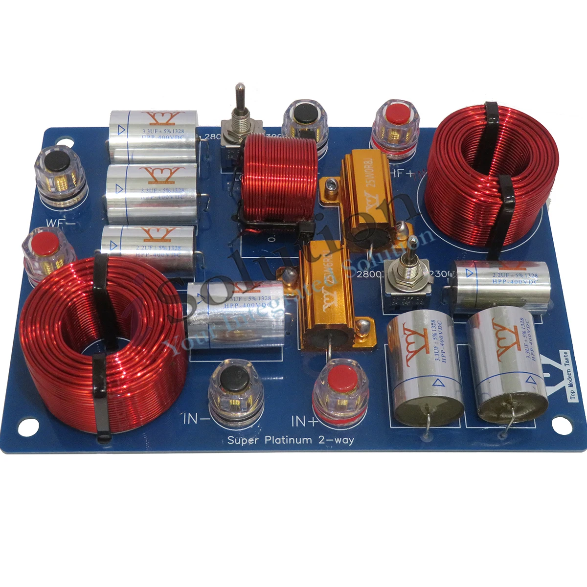 1PCS TMT advanced sound divider with adjustable high and low frequencies, free soldering two-way HIFI speaker