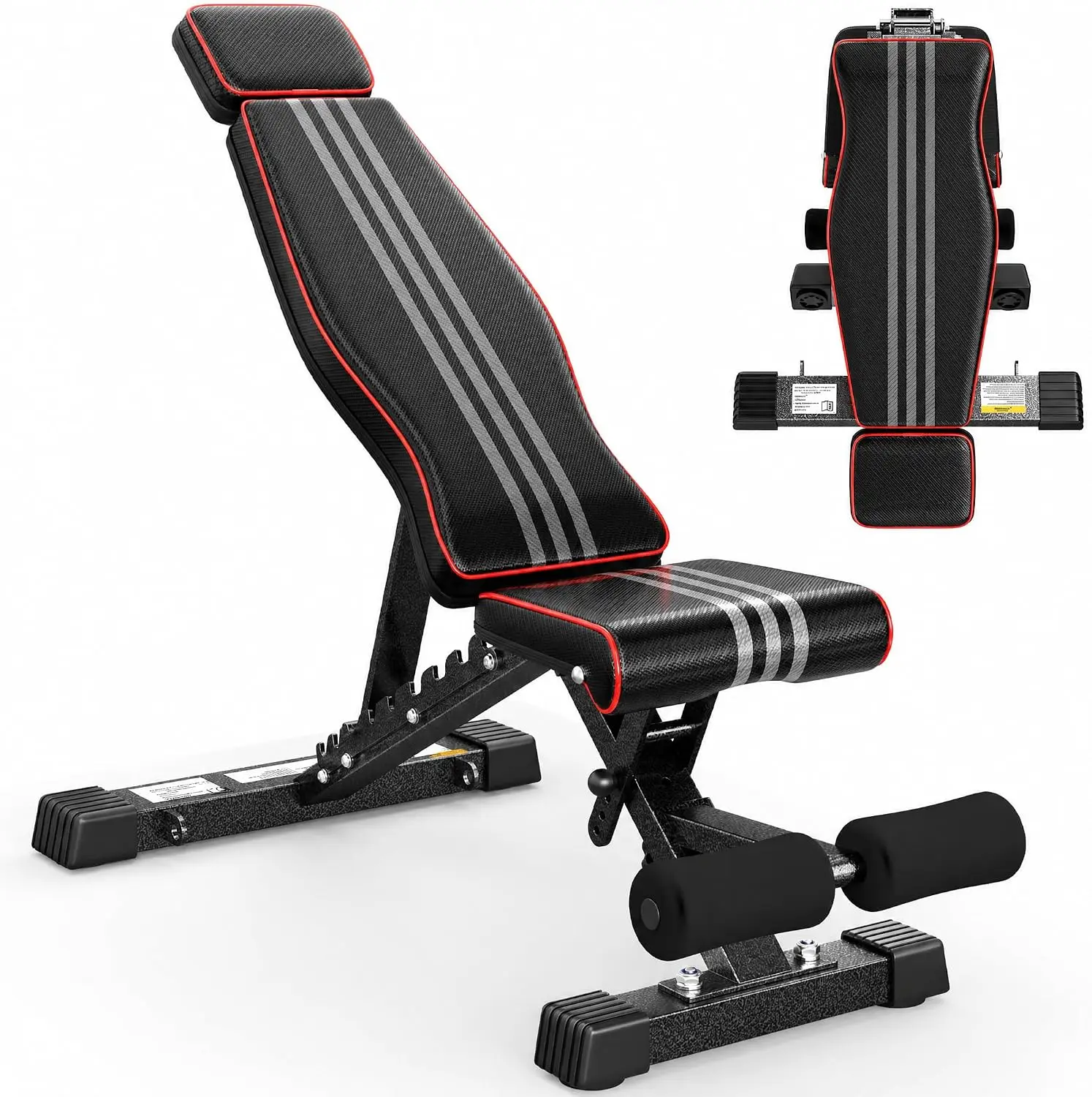 Home Gym Strength Training Weight Bench Set, All-in-One Design, ASTM Certified, 880-1980 lbs Capacity
