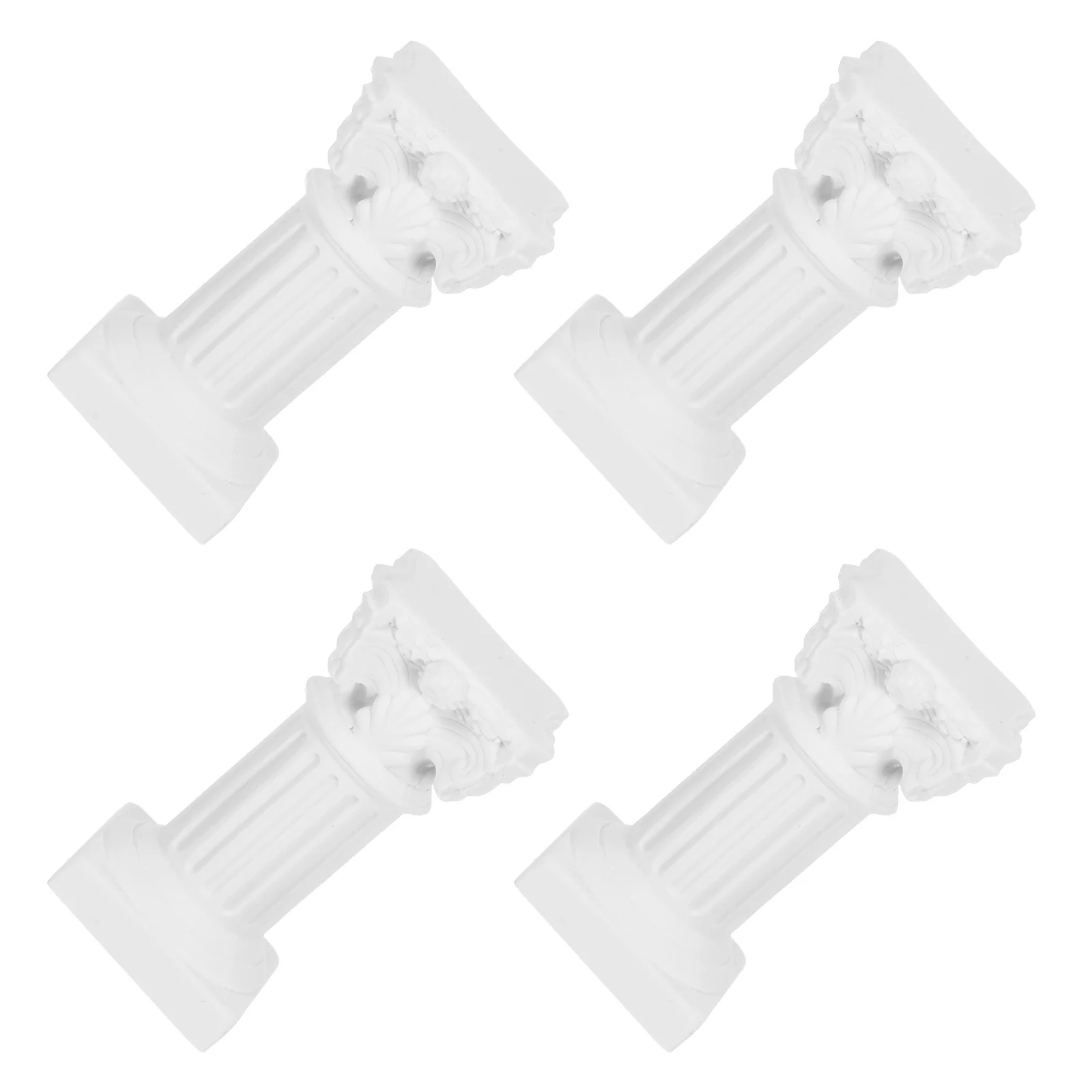 4 قطعة أعمدة رومانية صغيرة الراتنج تقف لحفلات الزفاف عطلة الجداول الكلاسيكية العمود ديكور لهجات محور أنيقة #1