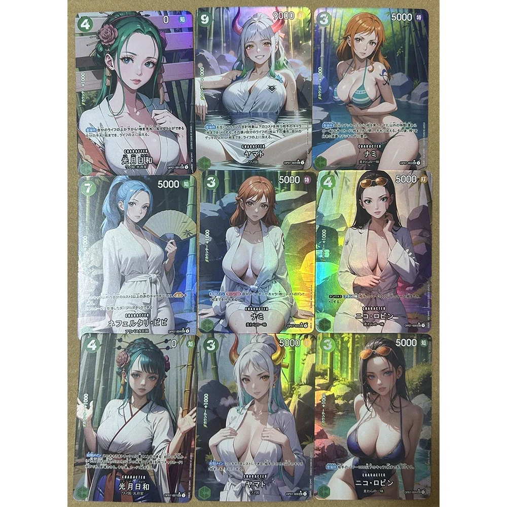 Anime une pièce bricolage ACG Flash carte à collectionner garçon jeux jouets noël anniversaire Ulti Perona Vivi Nami Uta Yamato Boa Hancock
