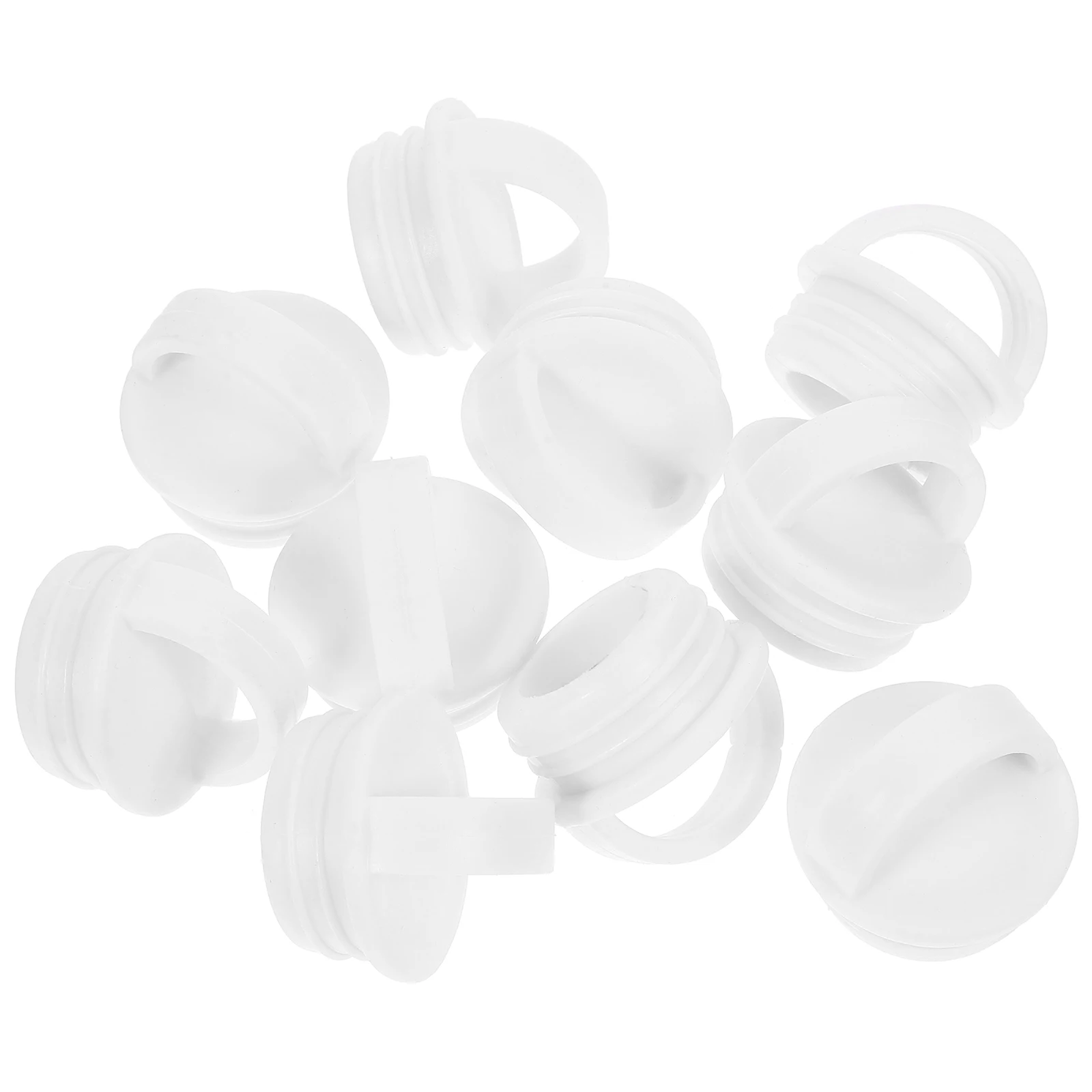 

10pcs Silicone Plugs for Mop Bucket 3.2-3.35cm Hole Diameter Water Leakage Prevention White Color Drain Plug Hardware