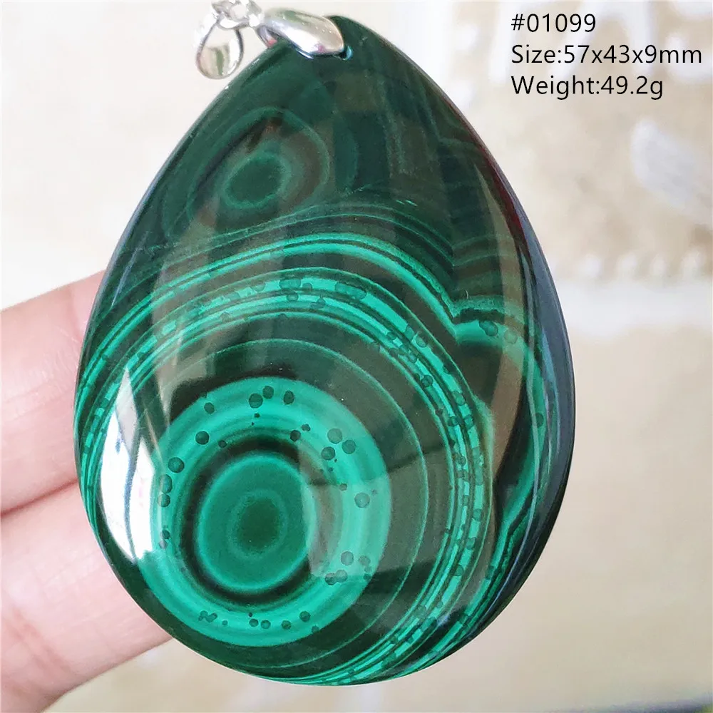 Natural Green Malachite Donut Pendant Water Drop Round Malachite Chrysocolla Pendant Women Men Green Jewelry Necklace AAAAA