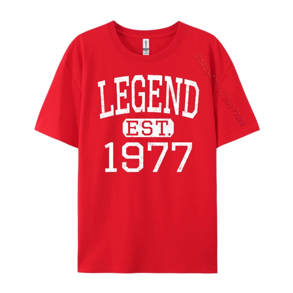أسطورة مؤسسة 1977 نمط ولد 1977 عيد ميلاد كبير وطويل القامة تي شيرت رجالي تي شيرت جرافيك قطن كم قصير #4