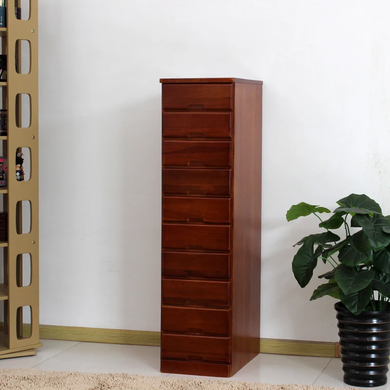 Wooden multi-bucket drawer cabinet Solid wood data Office furniture cabinet Japanese-style filing cabinet
