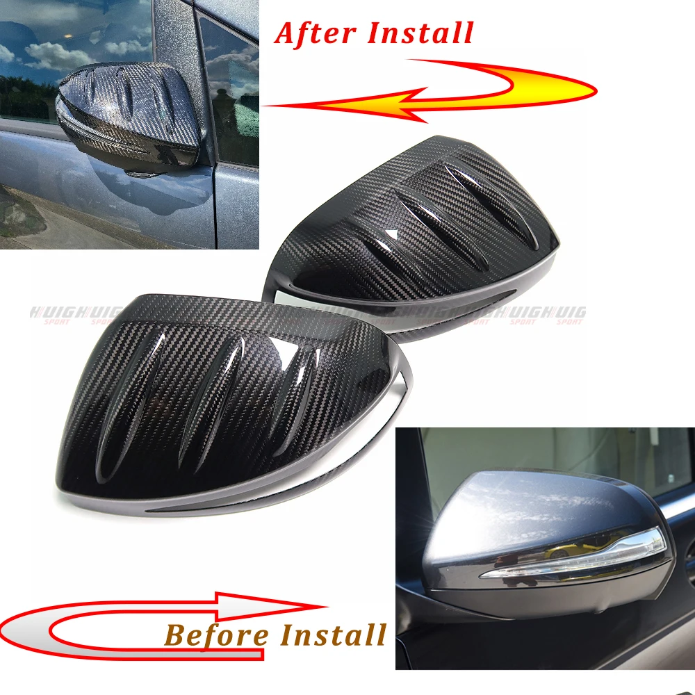 Carbon Fiber Rearview Mirror Cover Trim For Mercedes Benz V-Class W447 V250 V260 V220 2014-2021 Car Side Rear View Mirror Caps