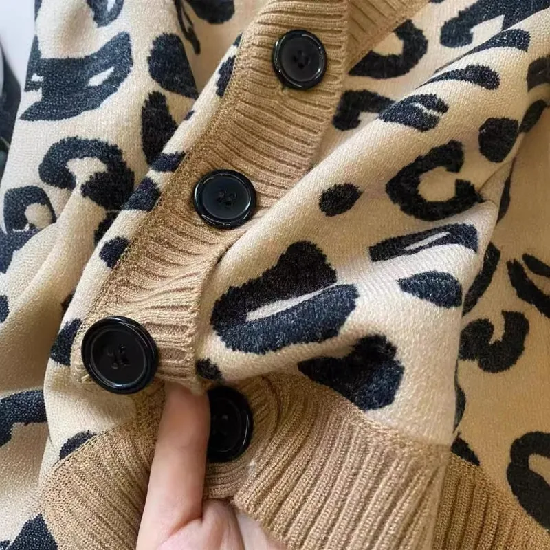 UNITIM 2026 Herbst Winter Kinder Baby Jungen Strickwaren Kinder Jungen Leoparden-Pullover Mäntel Retro 2-10 Jahre Kleinkind Säugling Jungen Strickjacke – Detail 3