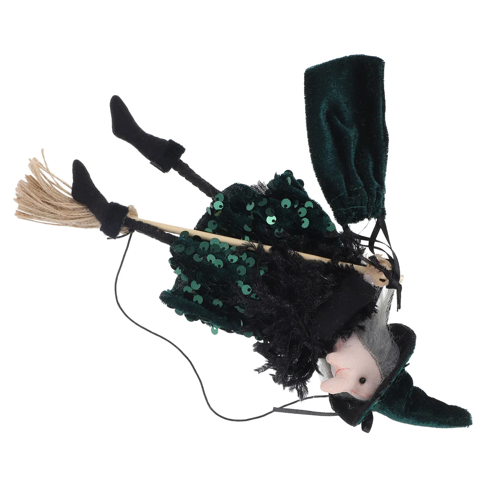 

Halloween Witch Hanging Prop Detailed Design Eerie Appearance Indoor Outdoor Party Haunted House Decor Witch Ornaments