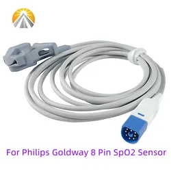 New M1191A SpO2 Sensor 8 Pin For Philips HP M3 M4 MP20 MP30 Goldway UT6000A G3 Reusable Adult Child Neonates Animal FHR Probe