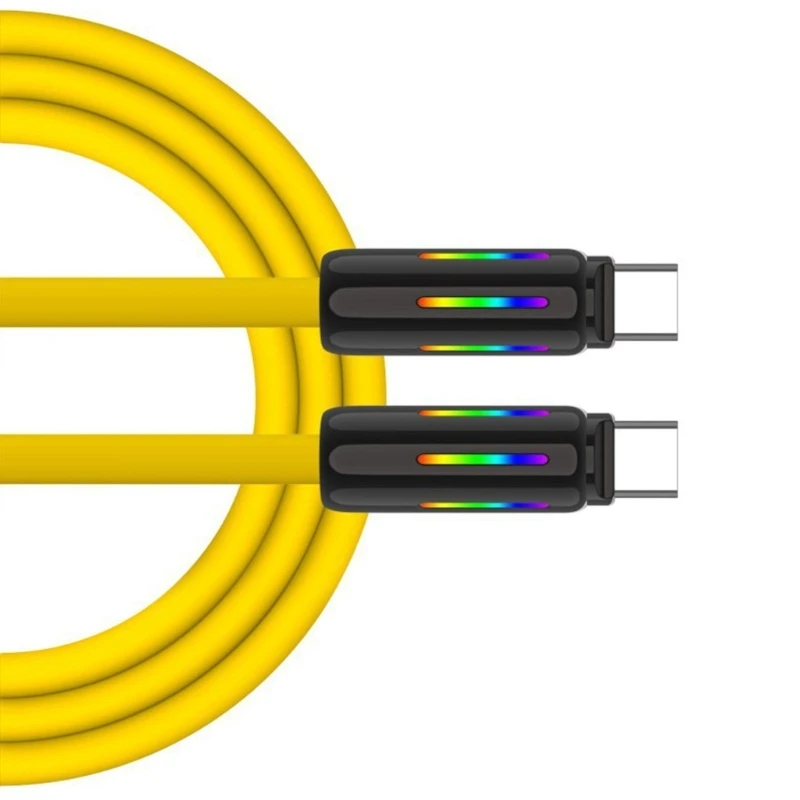 USB C to USB C Cable 100W 240W/5A Quick Charging Fast Charging 480Mbps Transfer Data Cable for Smartphones Tablets Dropship image 3