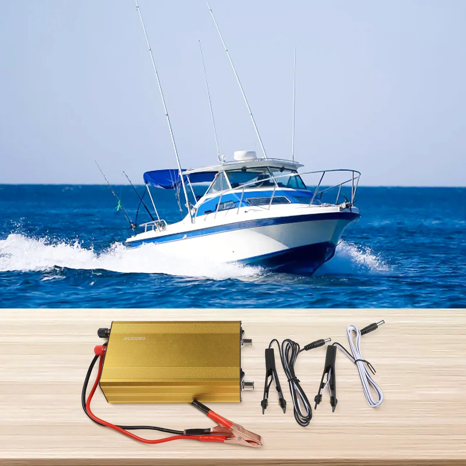 لاستخدام RV للأجهزة المنزلية محول تيار مستمر تيار متردد مصدر طاقة خارجي كفاءة صفراء 92 سعة طاقة الذروة 68000 وات