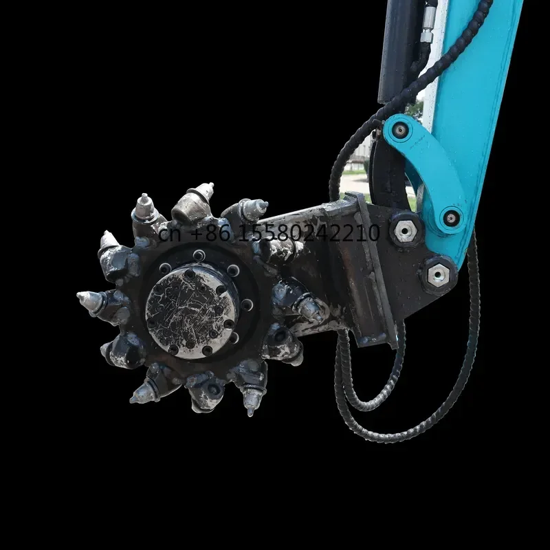 2026 hot Hydraulic Transverse Milling Drum for 1-2 Ton Mini Excavator Rock Wheel Cutter Attachment Engine Driven