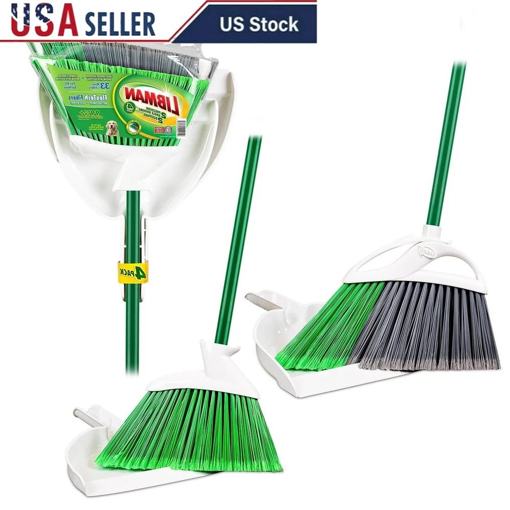 

Набор угловых кастрюль, сверхмощный инструмент для чистки в помещении и на открытом воздухе, мелкая грязь, пыль, волосы домашних животных, точное подметание 2 метлы, 2 мусорные камеры