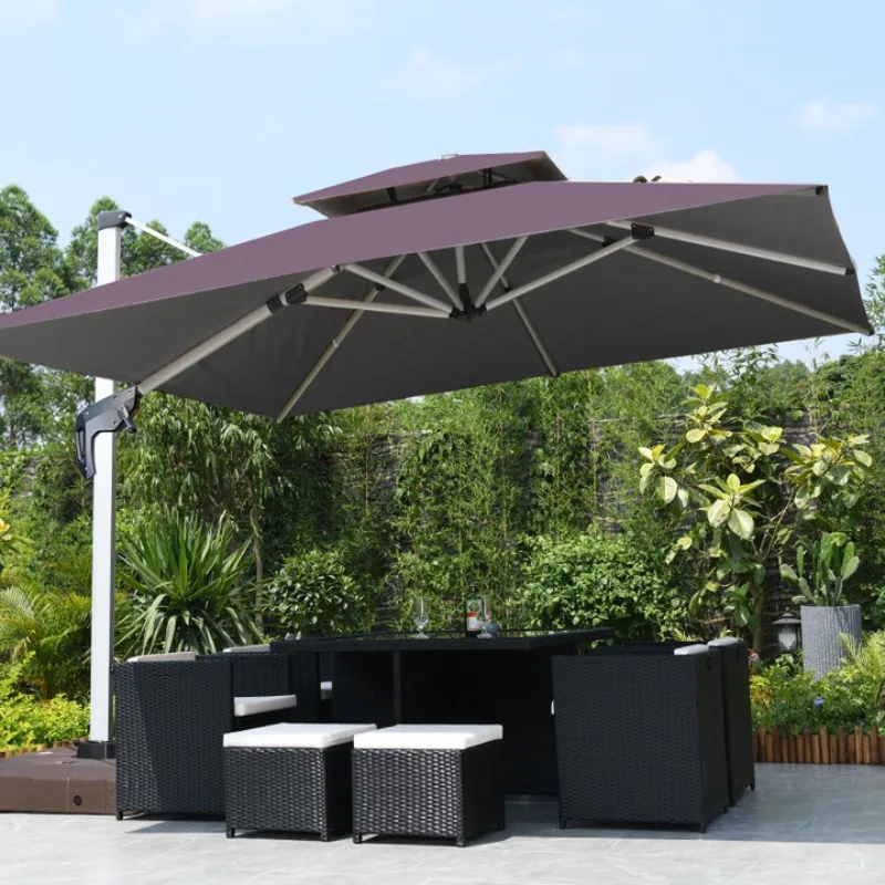 

Outdoor Parasol Garden Umbrella Security Desk Advertising Large Sun Stall Roman