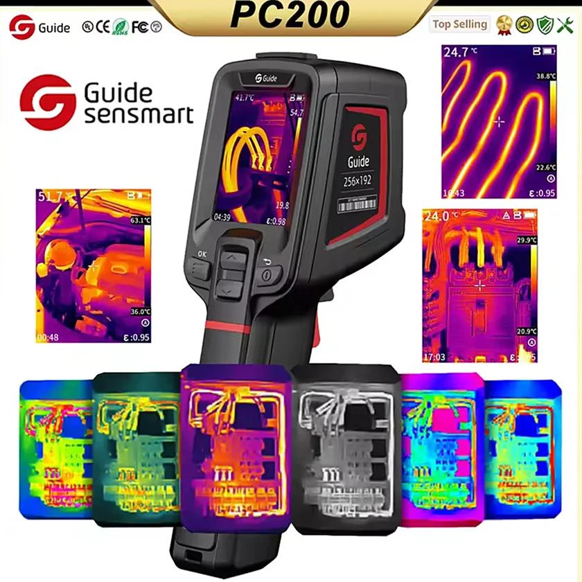 Guide PC200 Handheld Thermal I - огляд і ціна Thermal Camera Pcb Repair 256X192