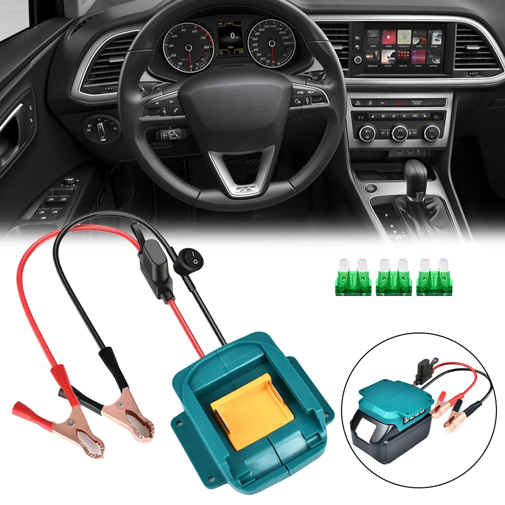 1 pz accenditore in plastica per avviamento di emergenza per batteria al litio 18 V cavo booster adattatore kit di alimentazione parti accessori (senza batteria)