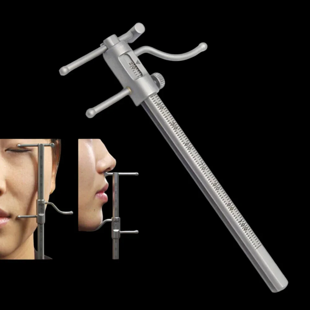 

Dental Orthodontic Sliding Caliper Chin Indicator Dental Implant Measuring Gauge Caliper Ruler 0-100mm Stainless Steel