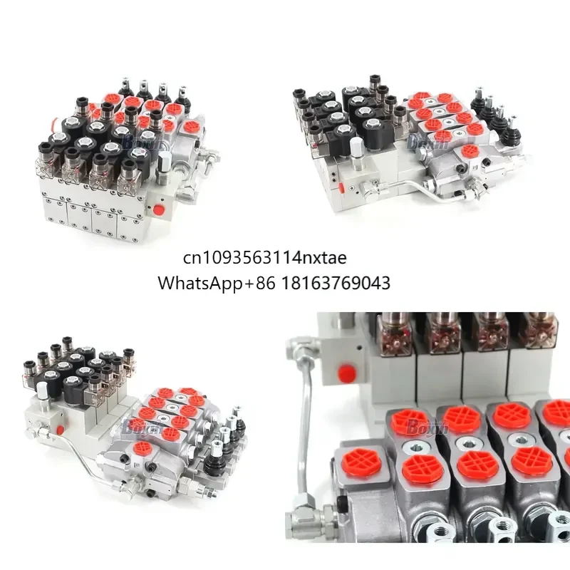Hot! Customizable 4 Spool Electro-hydraulic Sectional Valve SD8-PG2