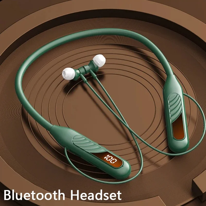 Sem fio bluetooth 5.3 fones de ouvido esportes ao ar livre com display led controle toque música para iphone xiaomi