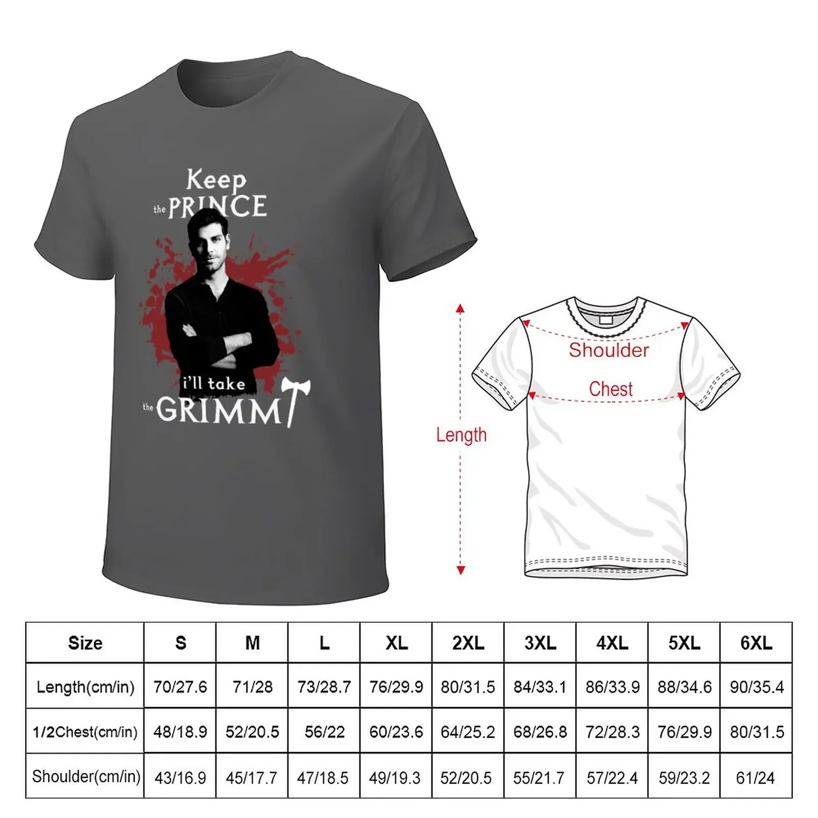 Keep the prince, I'll take the Grimm T-Shirt boys animal print graphics aesthetic clothes Men's clothing