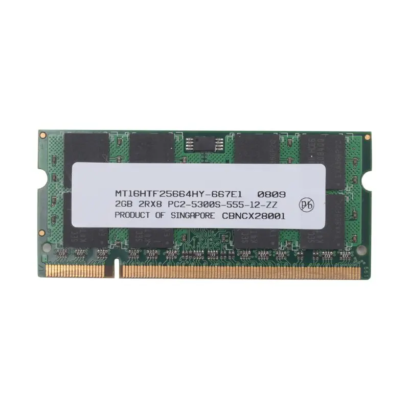 Memória RAM A23F-DDR2 2GB PC2 5300 para Laptop, Acessórios de Memória SODIMM 667Mhz, Memória RAM de 200 Pinos