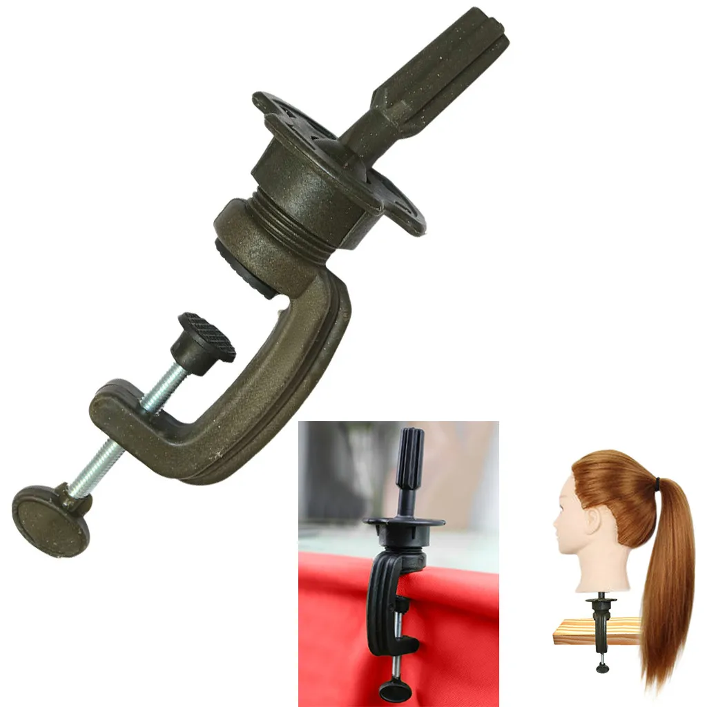 Long Hair Training Head Model Hairdressing Clamp Stand Dummy Practice Mannequin Beauty Salon Table Decoration & Accessories