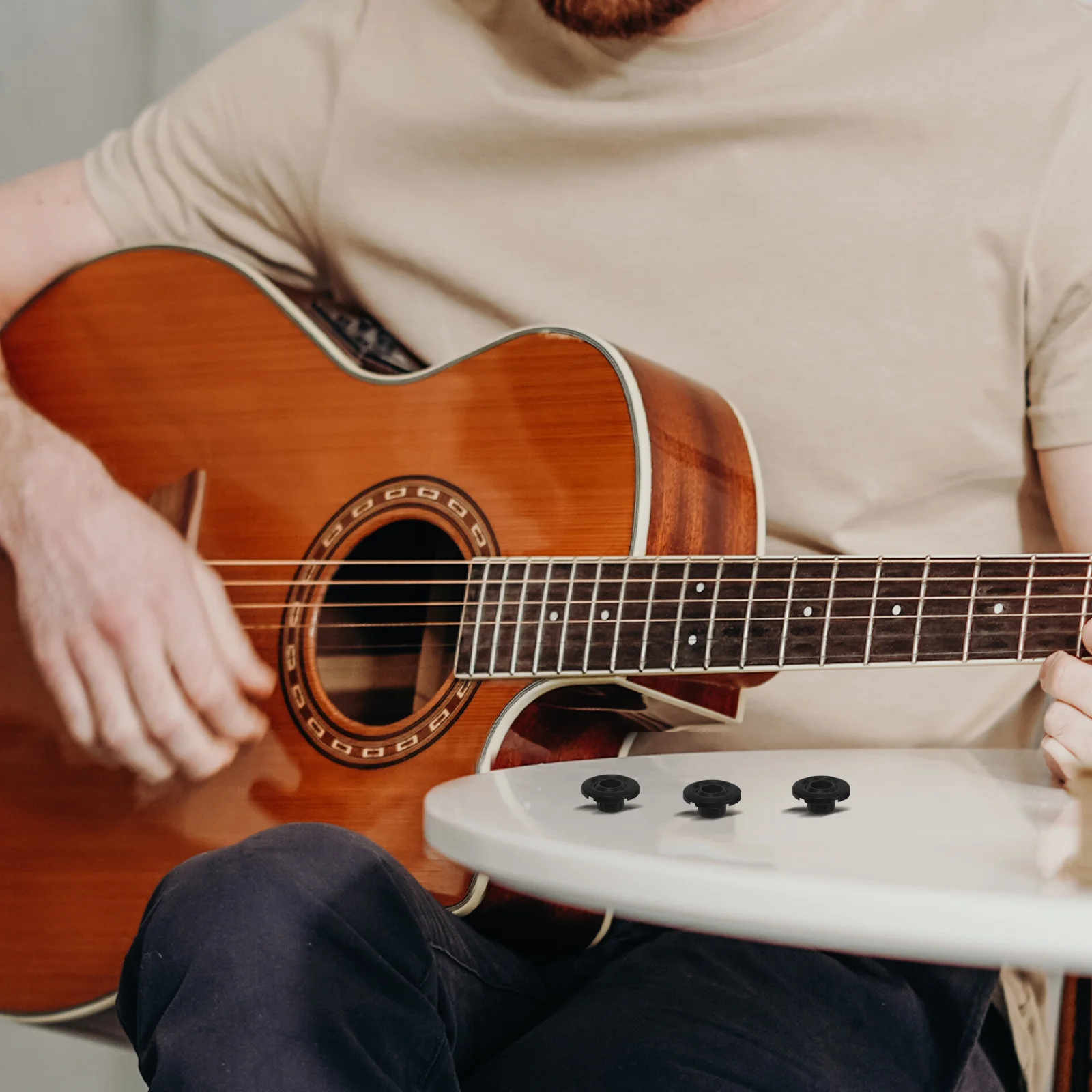 

6Pcs Bass Guitar String Tree Retainer Guides String Retainer Hardware for Electric Bass Replacement with Mounting Screws Stable