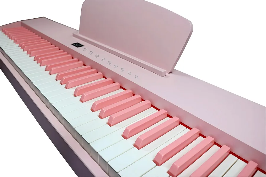 Portable 88‑Key Digital Piano Pink Wood Grain Touch Sensitive Keyboard For Home Beginner Daily Practice Performance view 4