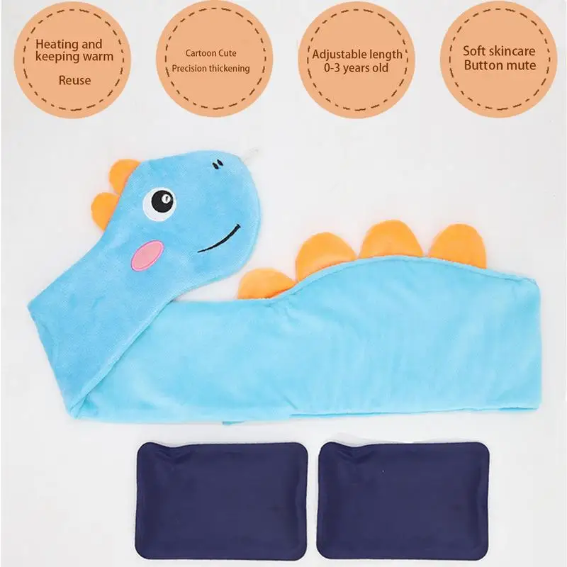 Kids Belly Band Cartoon Dinosaur Kids Umbilical Cord Belly Band Reusable Belly Warmer Heated Tummy Colic Belt For Upset Stomach