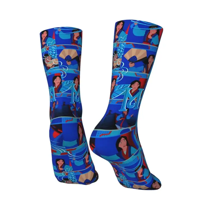 Custom Mulan Princess Men's Crew Socks Unisex Fun Spring Summer Autumn Winter Dress Socks