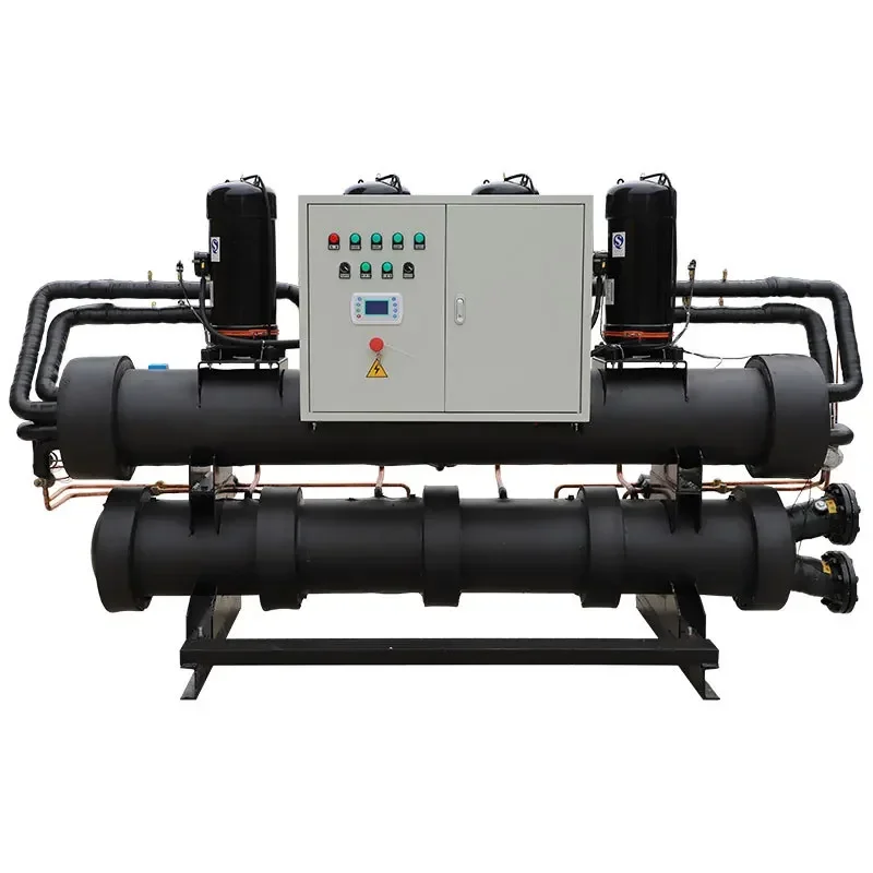 Screw water source heat pump unit Ground source heat pump unit Screw chiller Water-cooled screw unit image 5