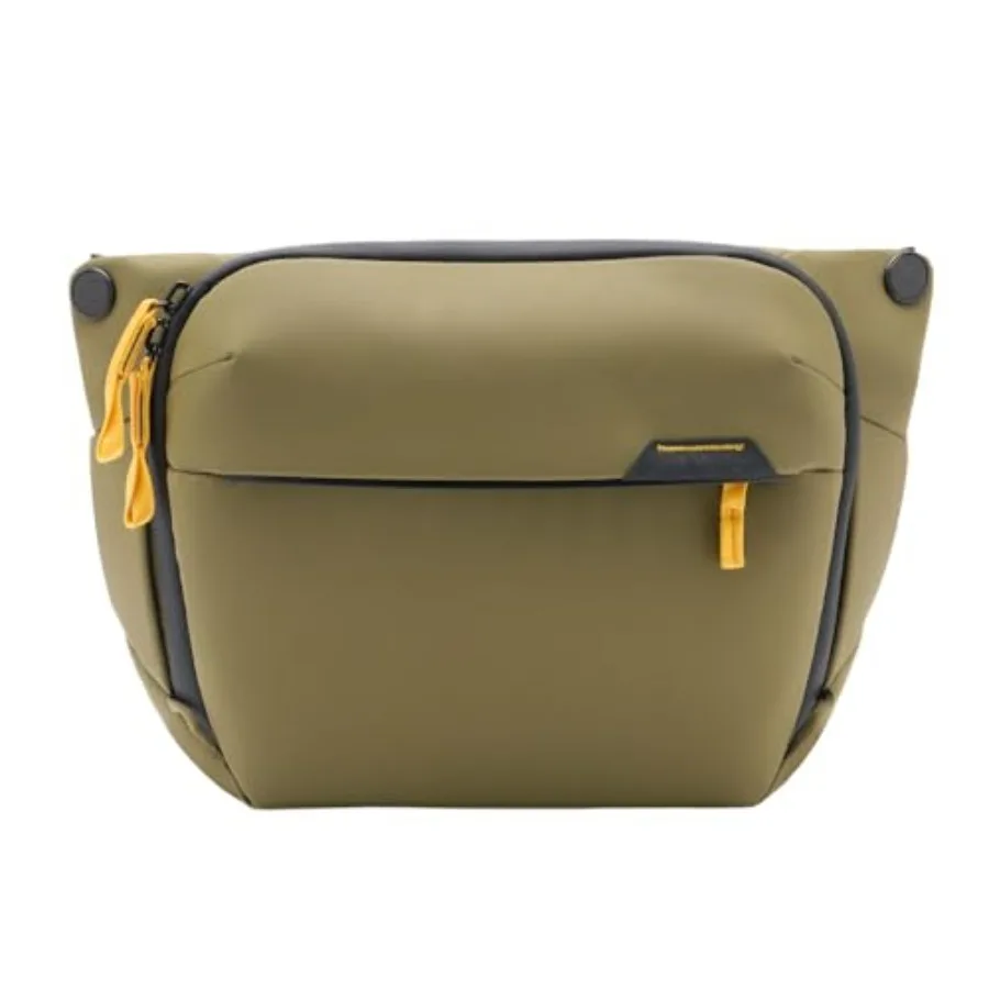 حزام كتف مبطن بحزام كتف قابل للتعديل من Peak Design Everyday Sling 6L Kelp لحمل الجسم أو الخصر فواصل FlexFold مثالية لـ Ca