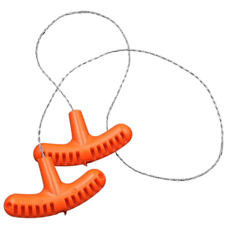 

High-quality Multi-purpose Mini Pocket Wire Saw Stainless Steel Wire Saw Orange Outdoor Camping Emergency Survival Gear Tools